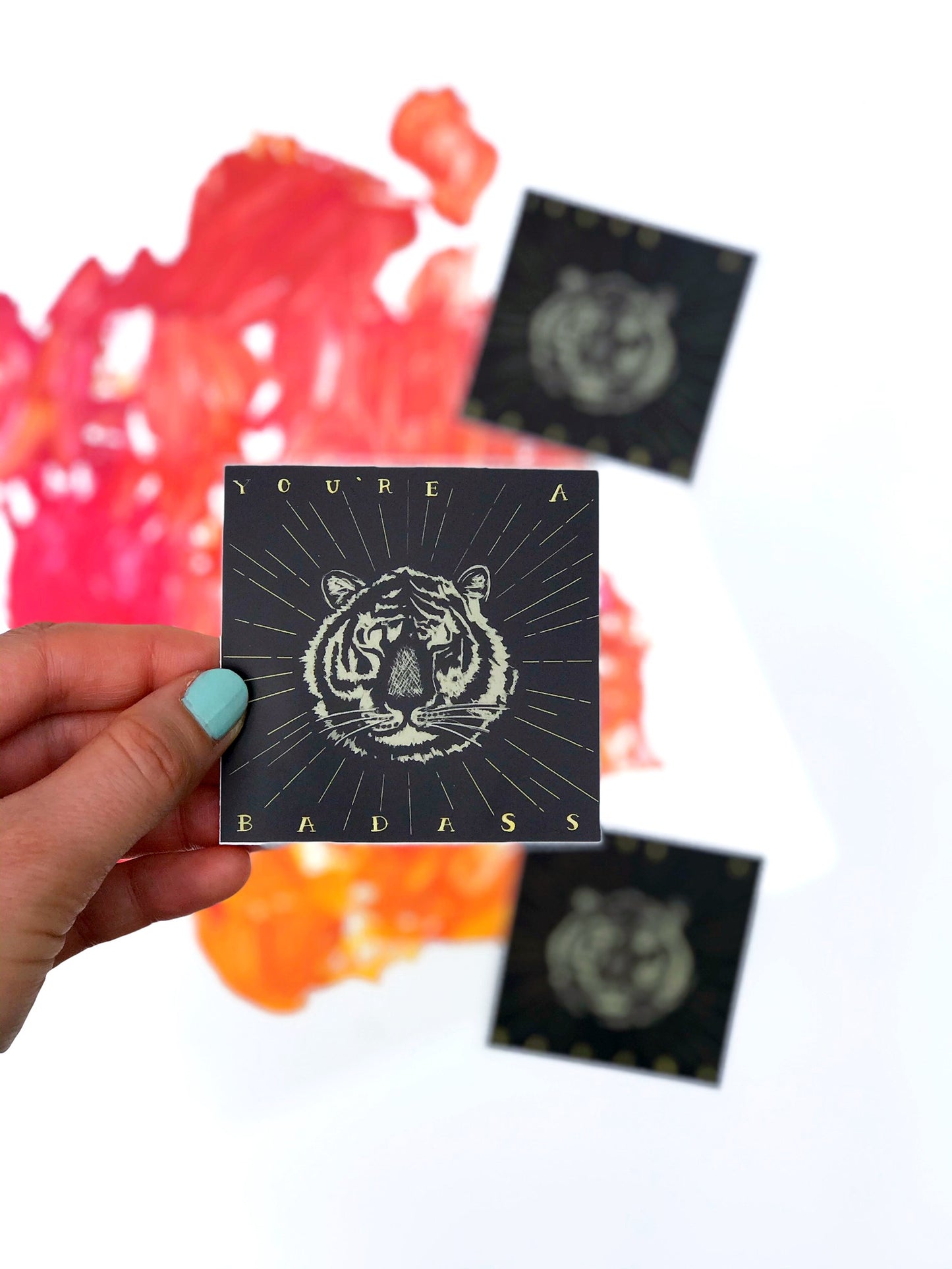 Badass Tiger Vinyl Sticker