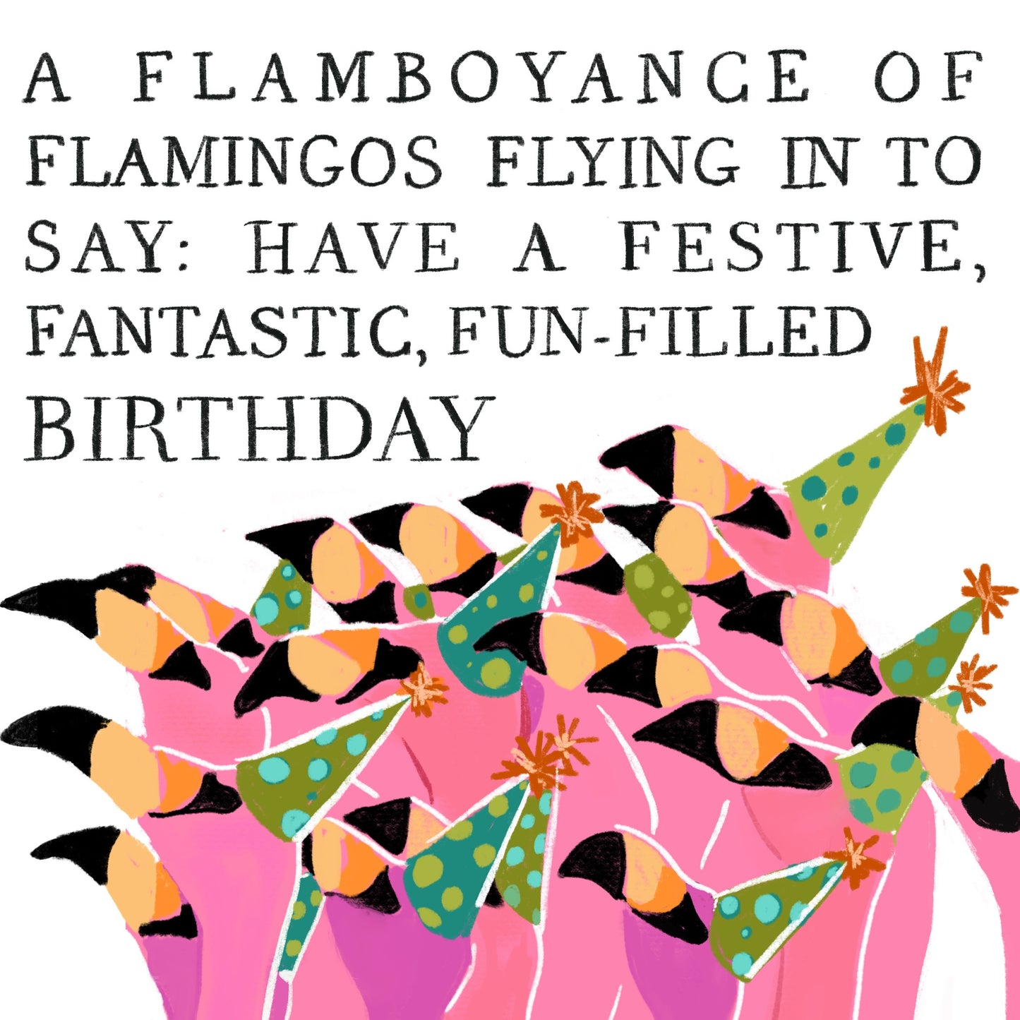 Party Flamingos Birthday Card