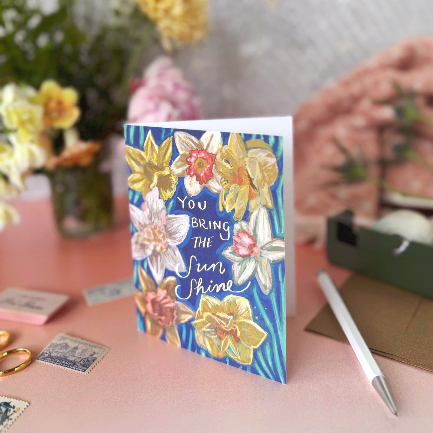 You Bring the Sunshine - card by Tiny and Snail - standing