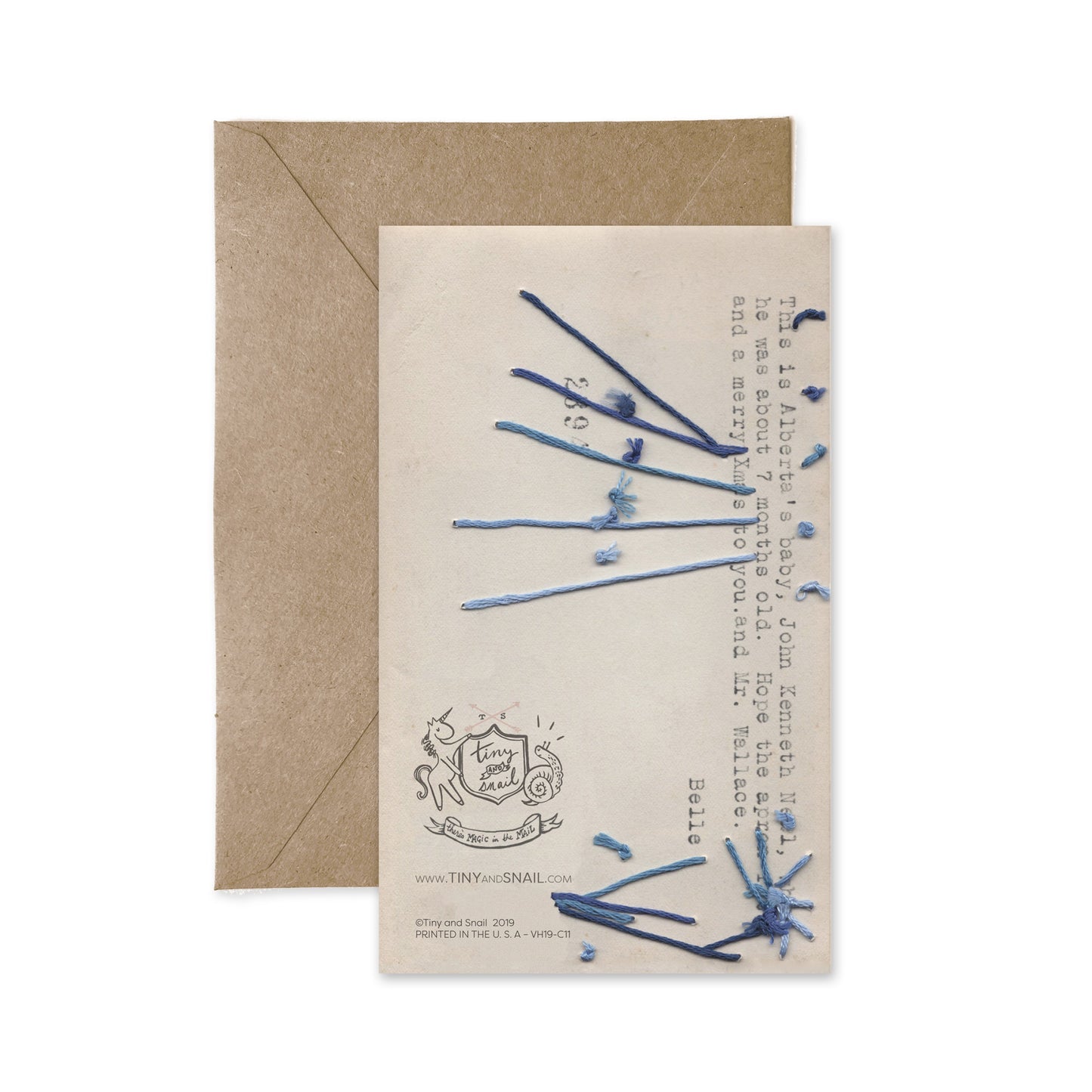 Blue Christmas (Single Card) - Tiny and Snail