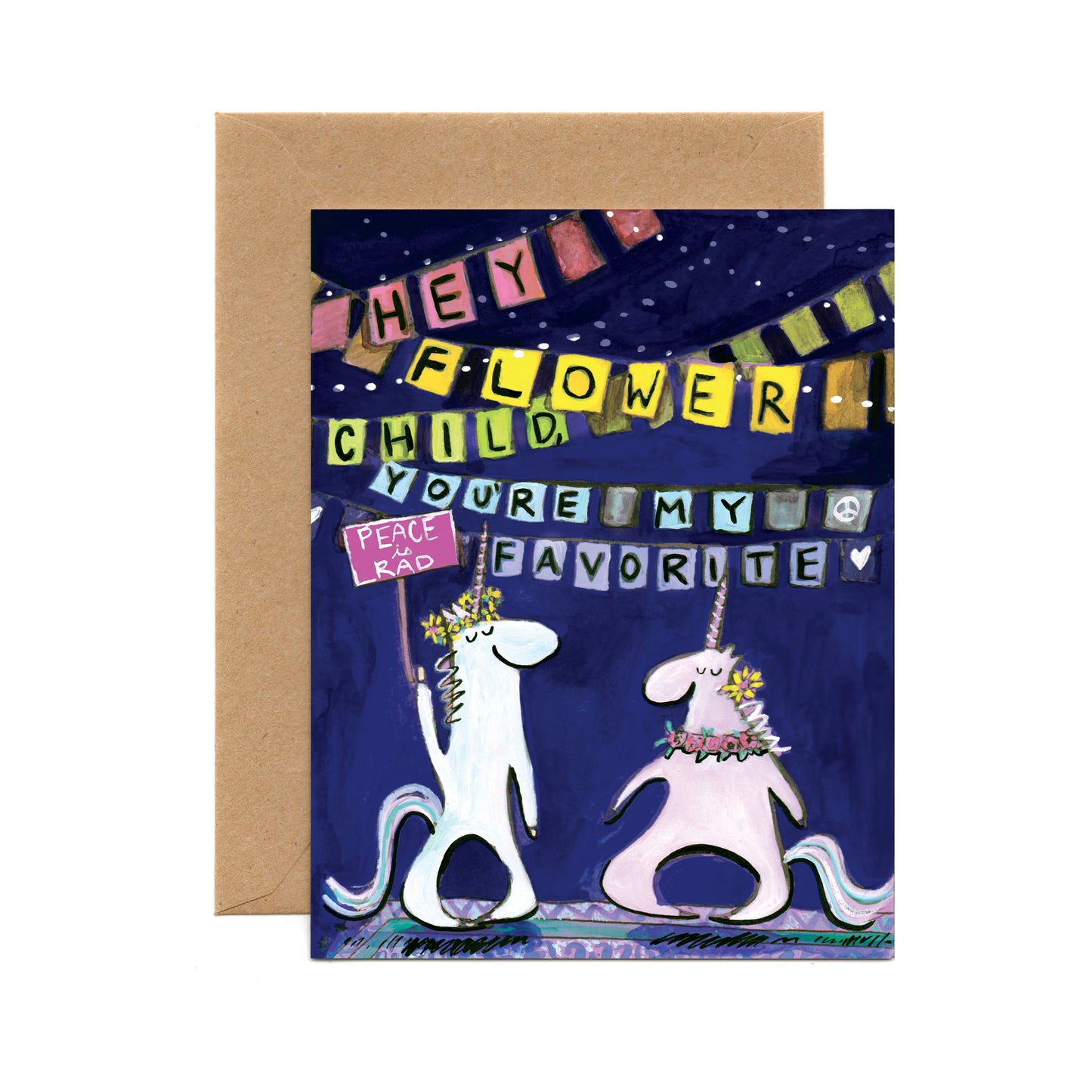 Flower Child (Single Card) A2 Card Tiny and Snail