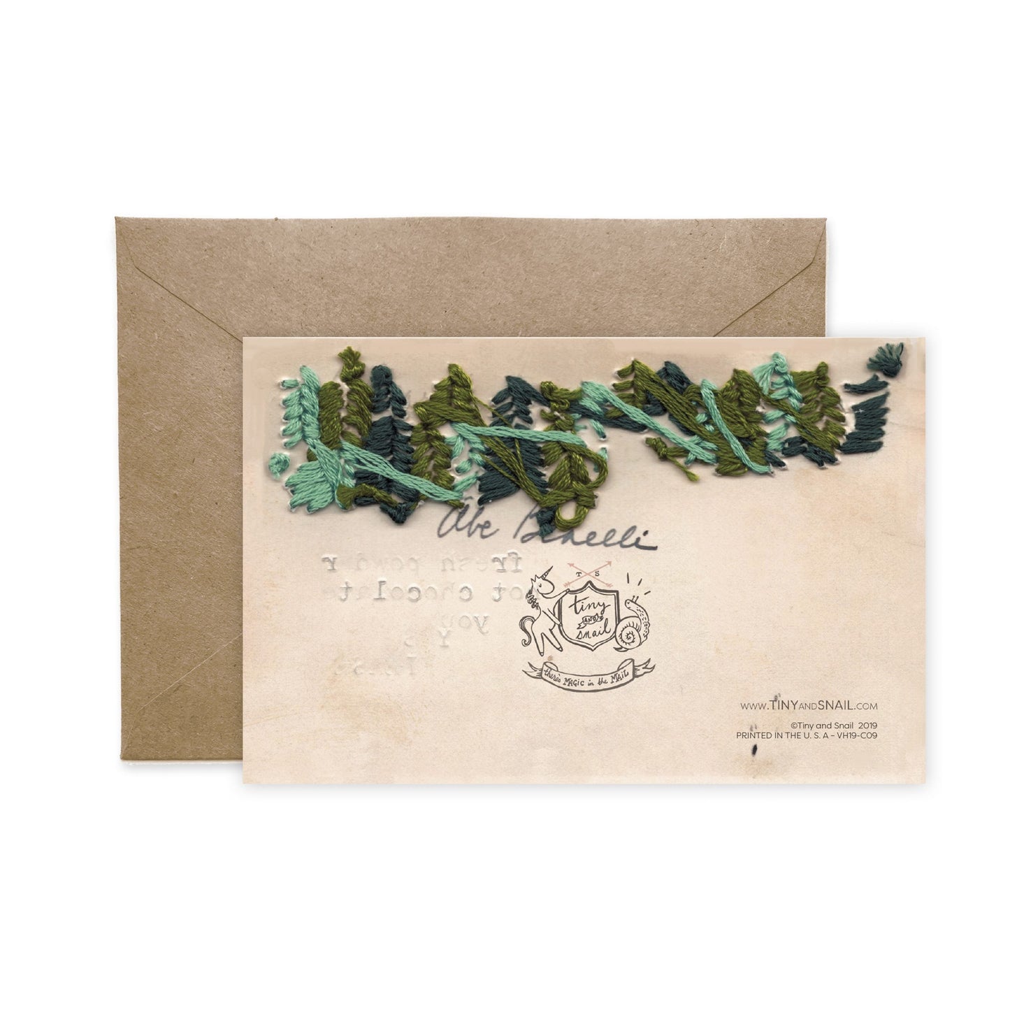 Fresh Powder and YOU (Single Card) A2 Card Tiny and Snail
