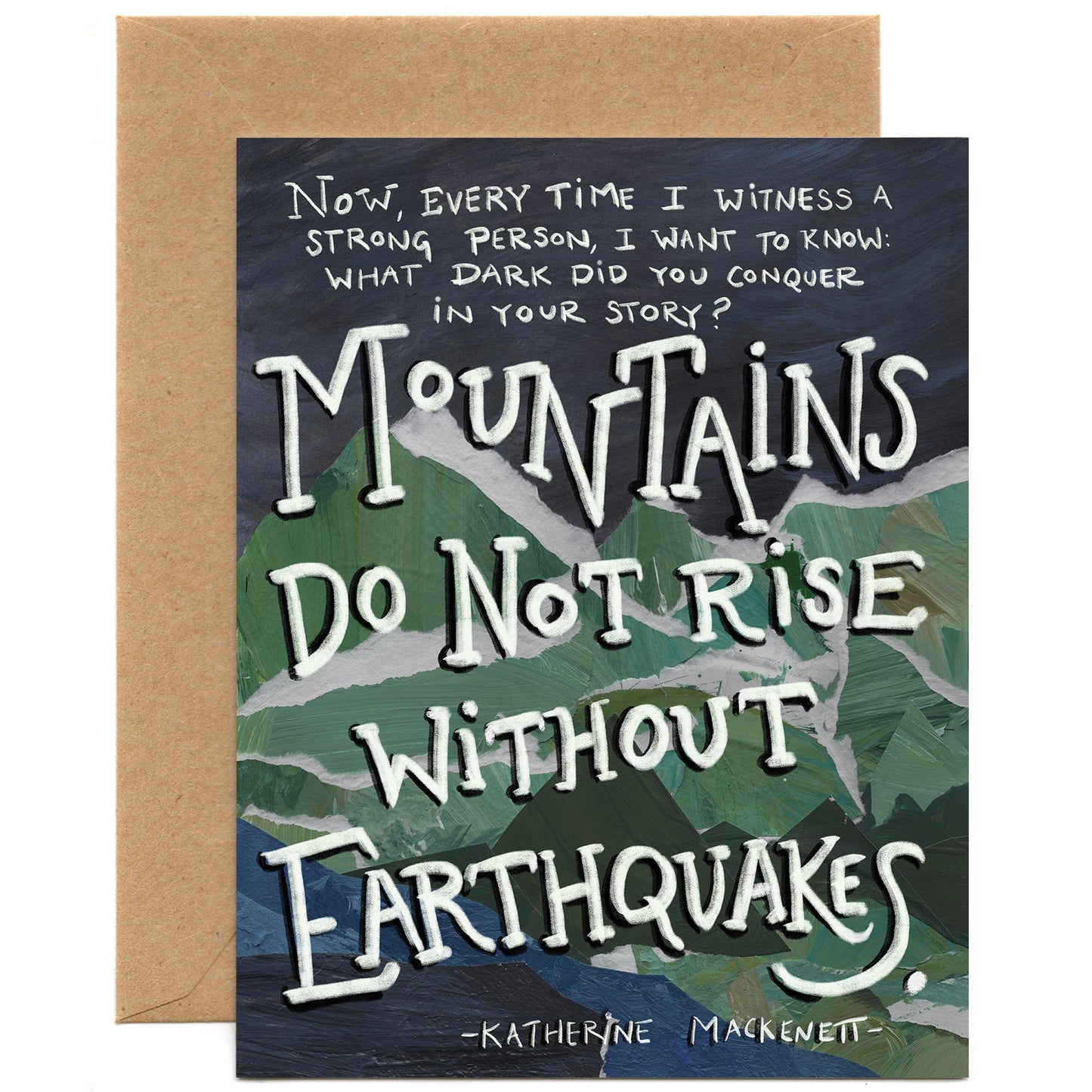 Mountains and Earthquakes (Single Card) A2 Card Tiny and Snail