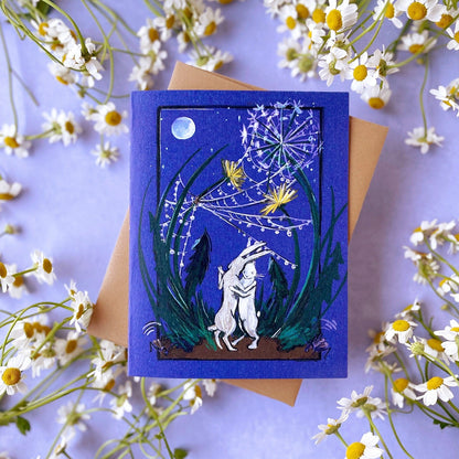 Waltzing Rabbits — Valentine's Day, Wedding, Anniversary Card
