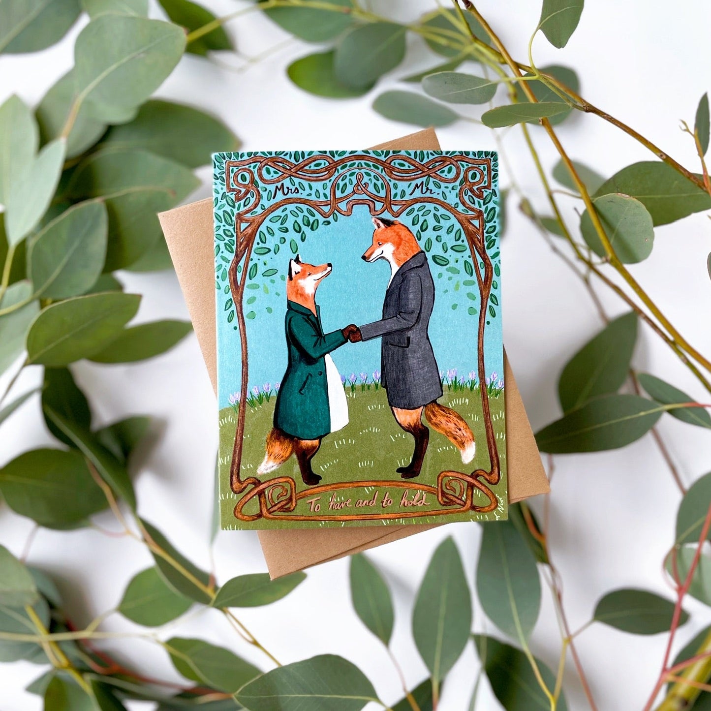 Fox Wedding — Valentine's Day, Wedding, Anniversary, Love Card