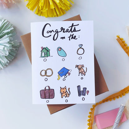 Congrats on the... — Congrats, Baby, Wedding, Graduation, Engagement Card