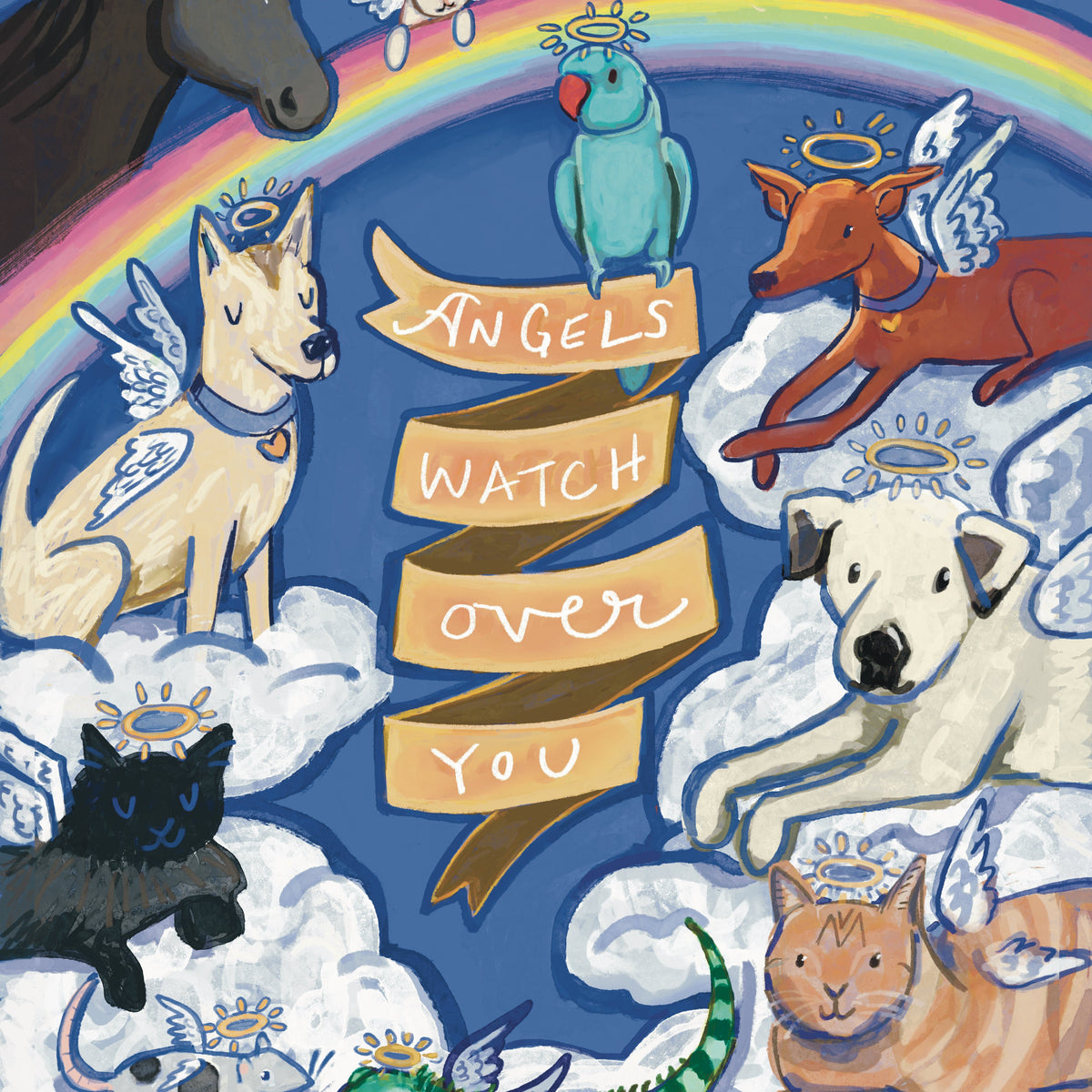 Angels Watch Over You — Pet Sympathy Card – Tiny and Snail