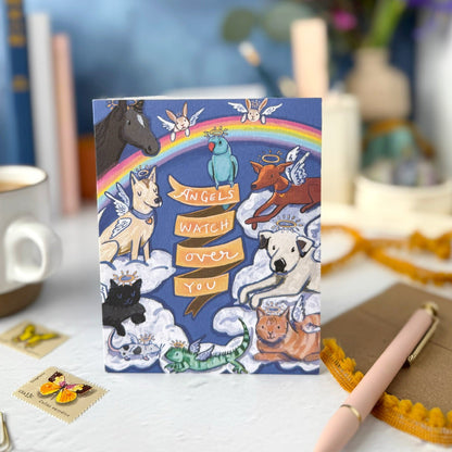 Angels Watch Over You — Pet Sympathy Card