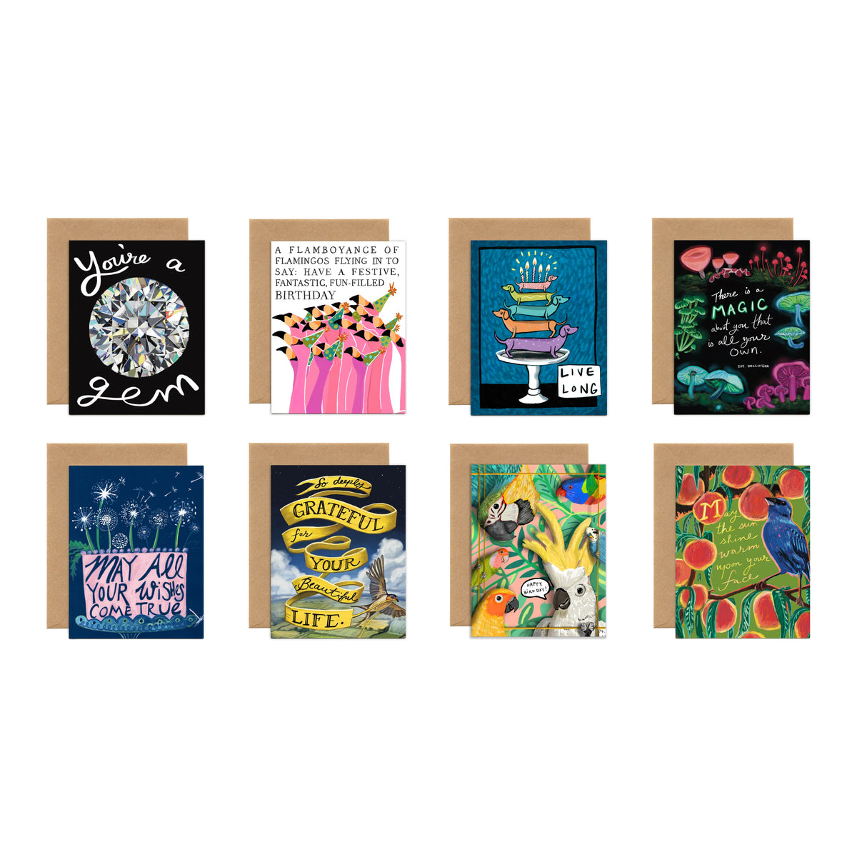 Birthday Card Pack of 8