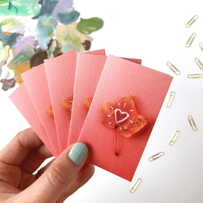 Little Leaf Heart Tiny Card