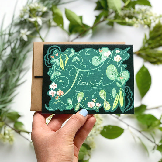 May You Flourish — Birthday, Graduation, Encouragement Card