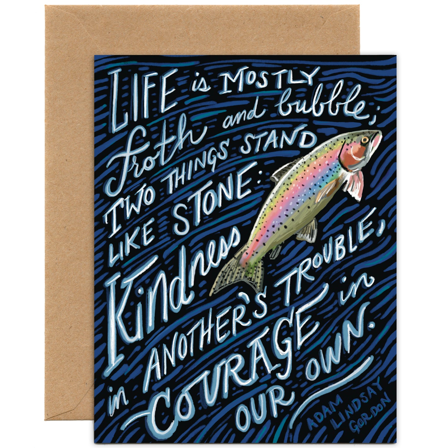 Kindness and Courage Quote — Fish Jumping