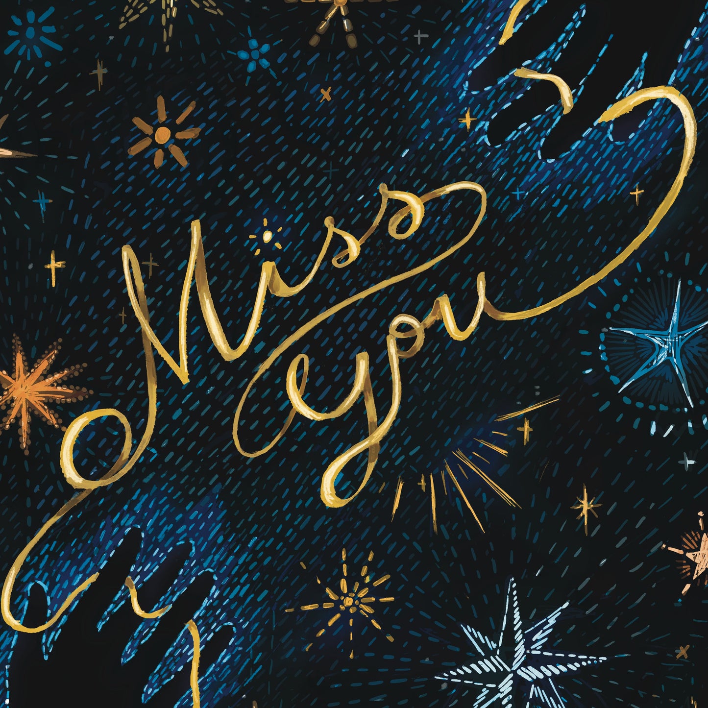 Miss You Celestial Hands Card — Everyday Card
