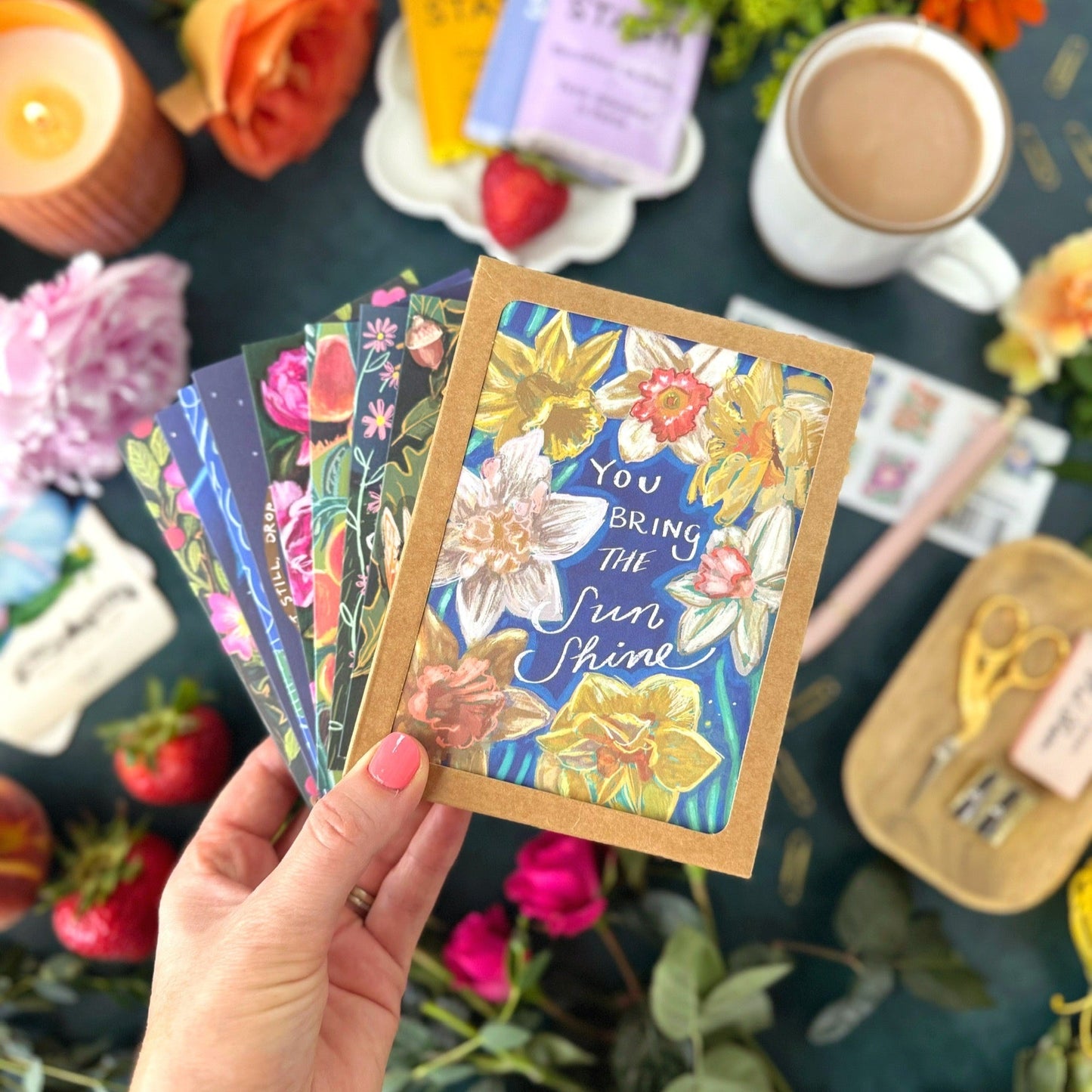 The Bloom Collection Complete Set - cards by Tiny and Snail - in hand