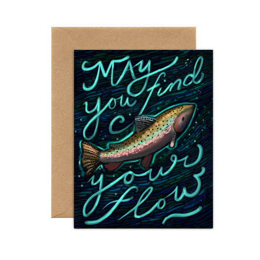 May You Find Your Flow Fish Card