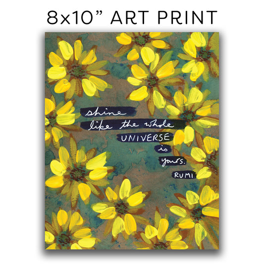 ART PRINT 8x10” — Sunflower Shine