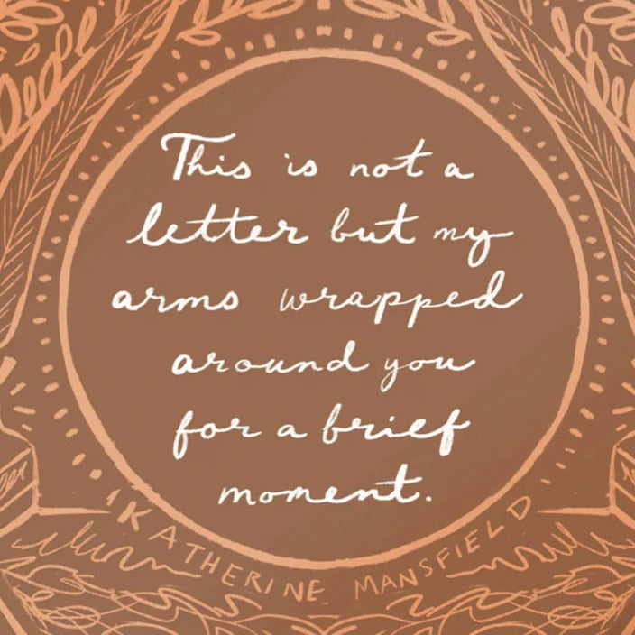"This is not a Letter" Katherine Mansfield Quote Card