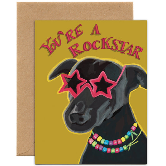 You're a Rockstar— Birthday Card, Thank You Card, Encouragement Card, Appreciation Card