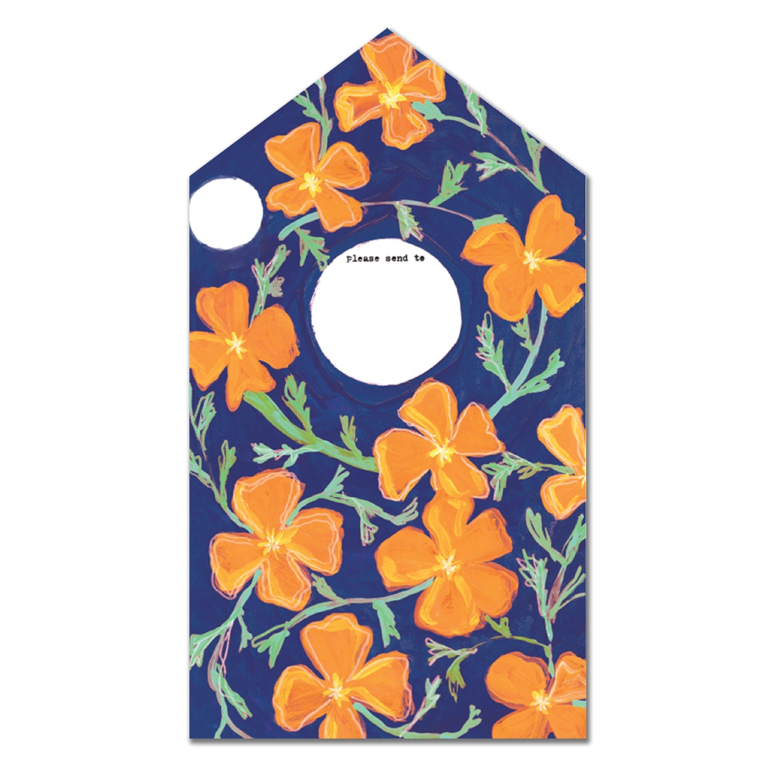 California Poppies · Instant Artful Envelope Stationery - Tiny and Snail