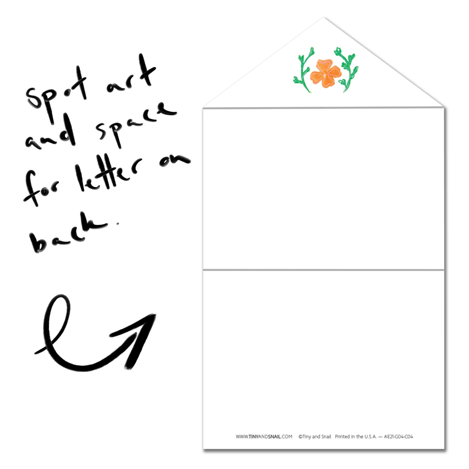 California Poppies (Single Card) - Tiny and Snail