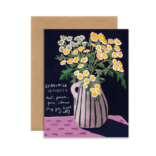 Chamomile Bouquet Comfort Card (Single Card) - Tiny and Snail