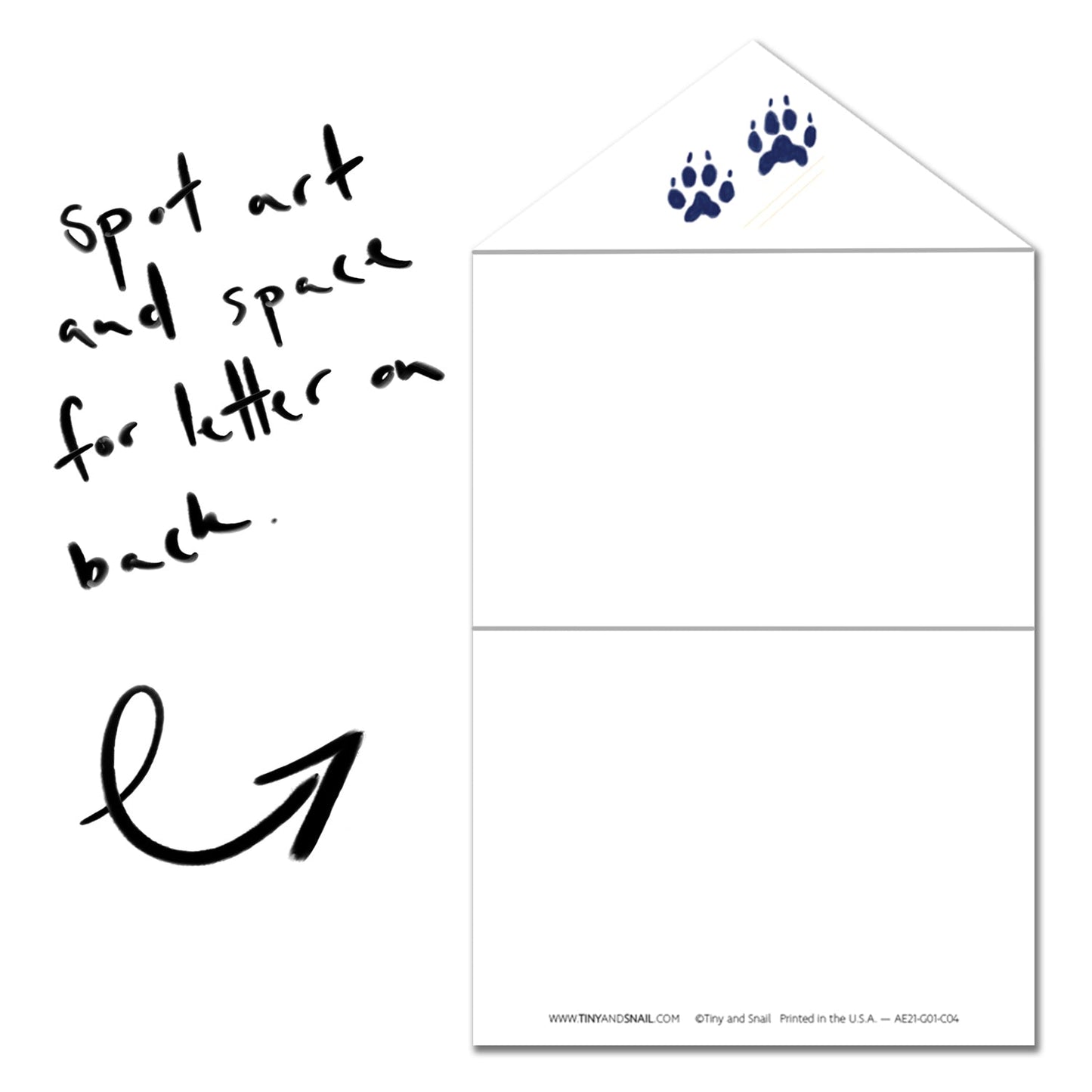 Fox Jumped Over the Moon · Instant Artful Envelope Stationery IAE Tiny and Snail