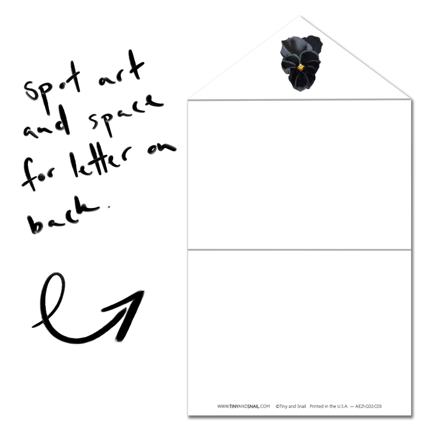 Georgia O'Keeffe · Instant Artful Envelope Stationery IAE Tiny and Snail