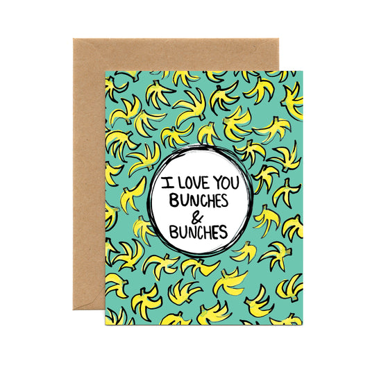 I Love You Bunches (Single Card) A2 Card Tiny and Snail