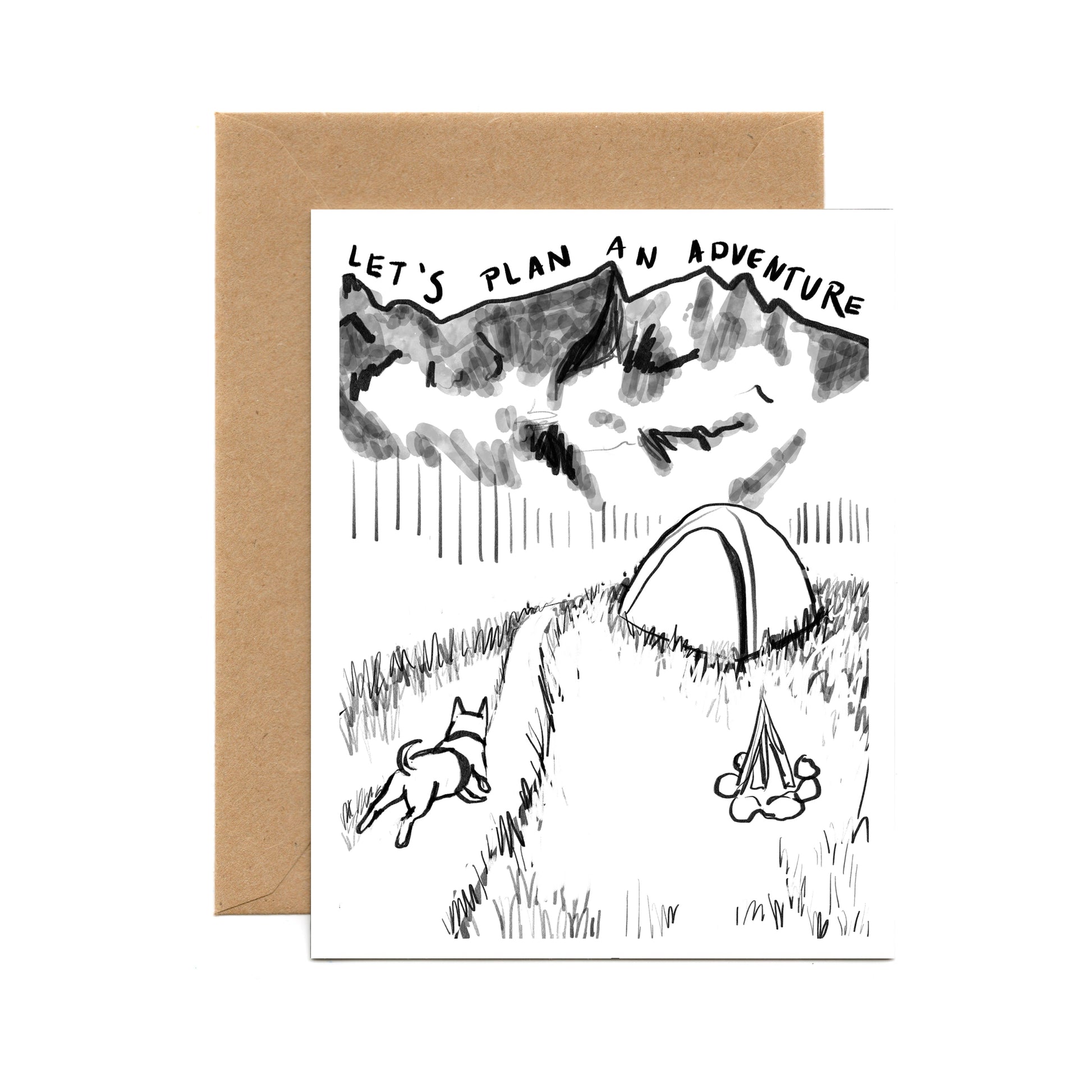 Let's Plan an Adventure (Single Card) A2 Card Tiny and Snail