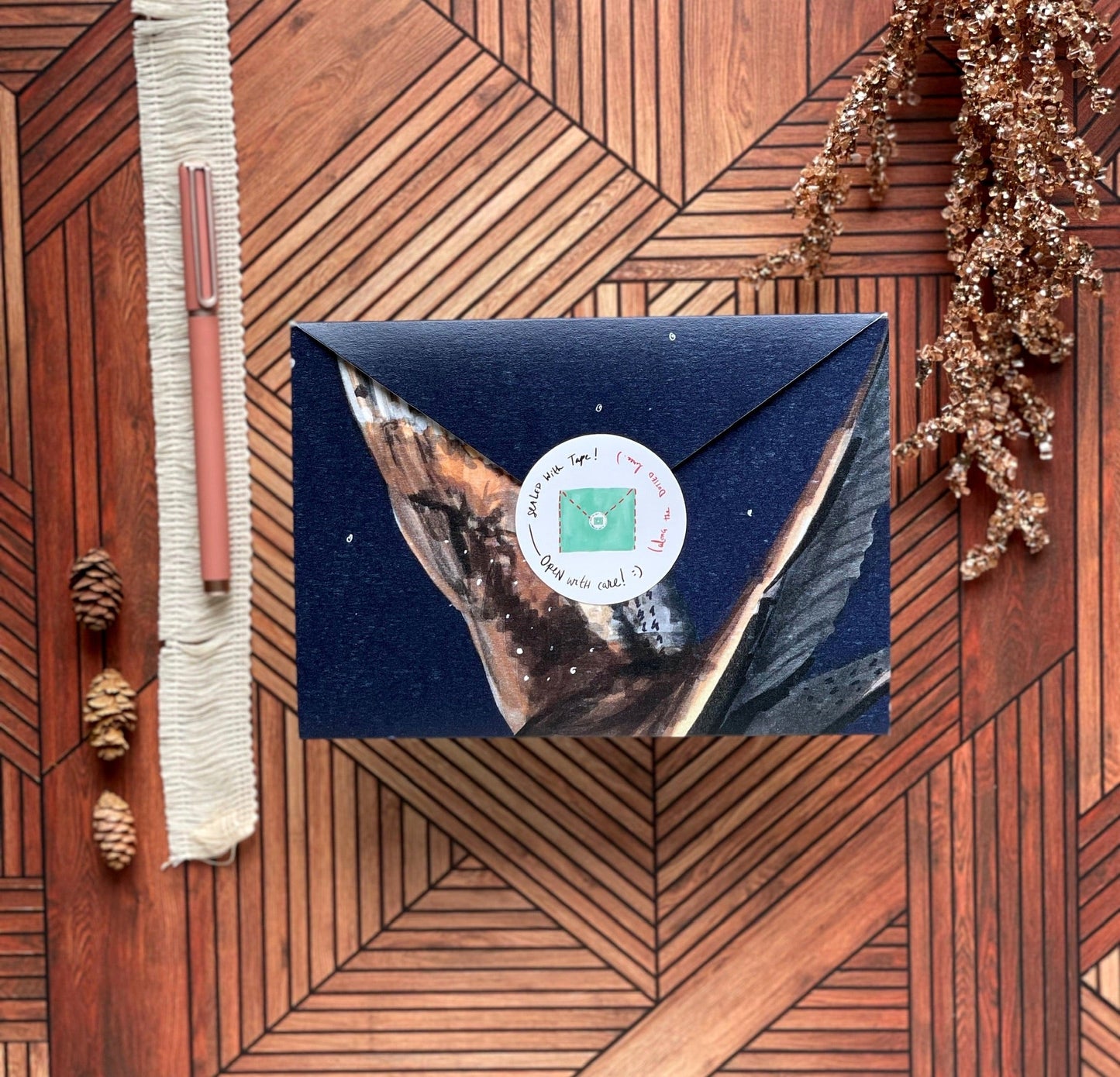 Letter by Owl · Instant Artful Envelope Stationery IAE Tiny and Snail