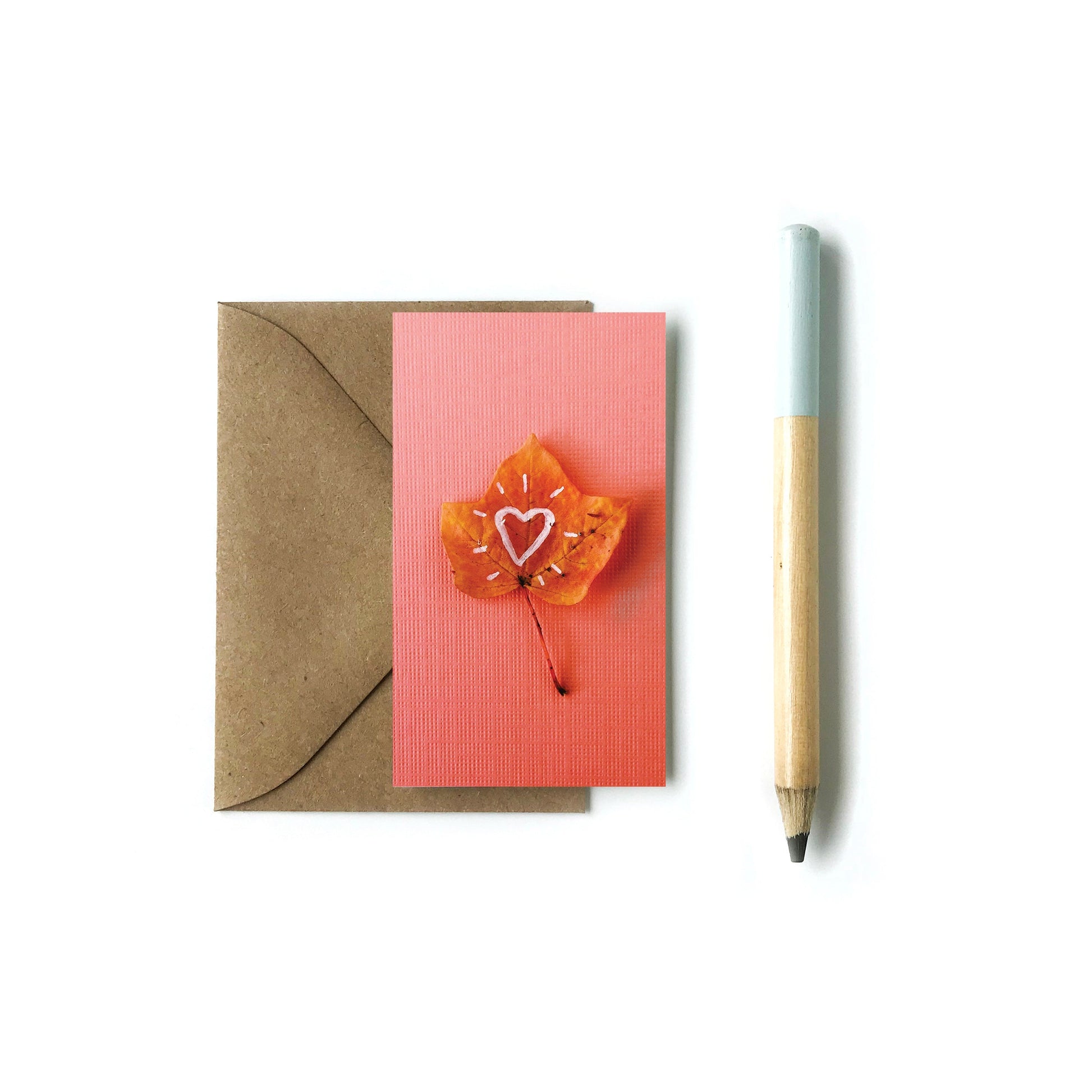 Little Leaf Heart Tiny Card (Single Card) tiny card Tiny and Snail
