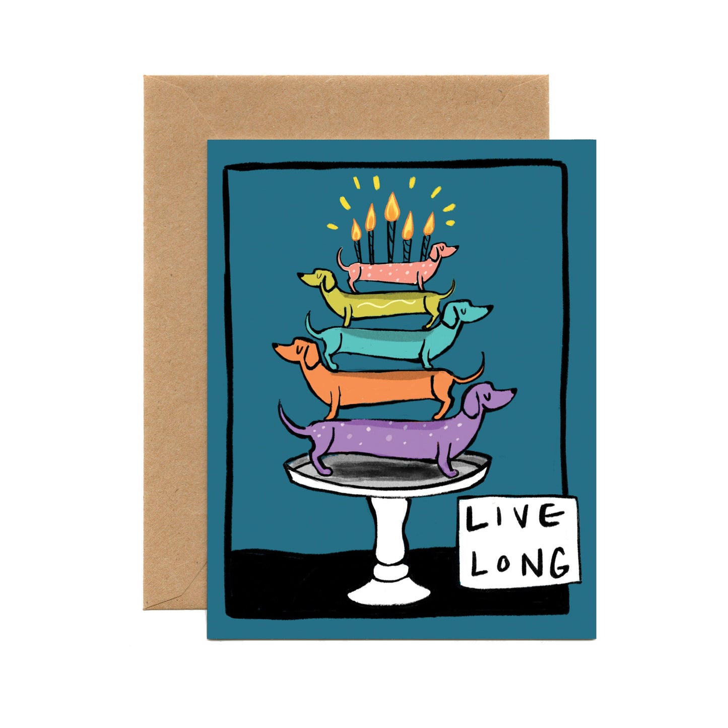 Live Long (Single Card) A2 Card Tiny and Snail