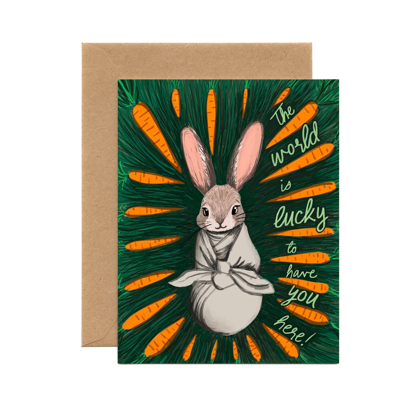 Lucky Baby Bunny (Single Card) A2 Card Tiny and Snail