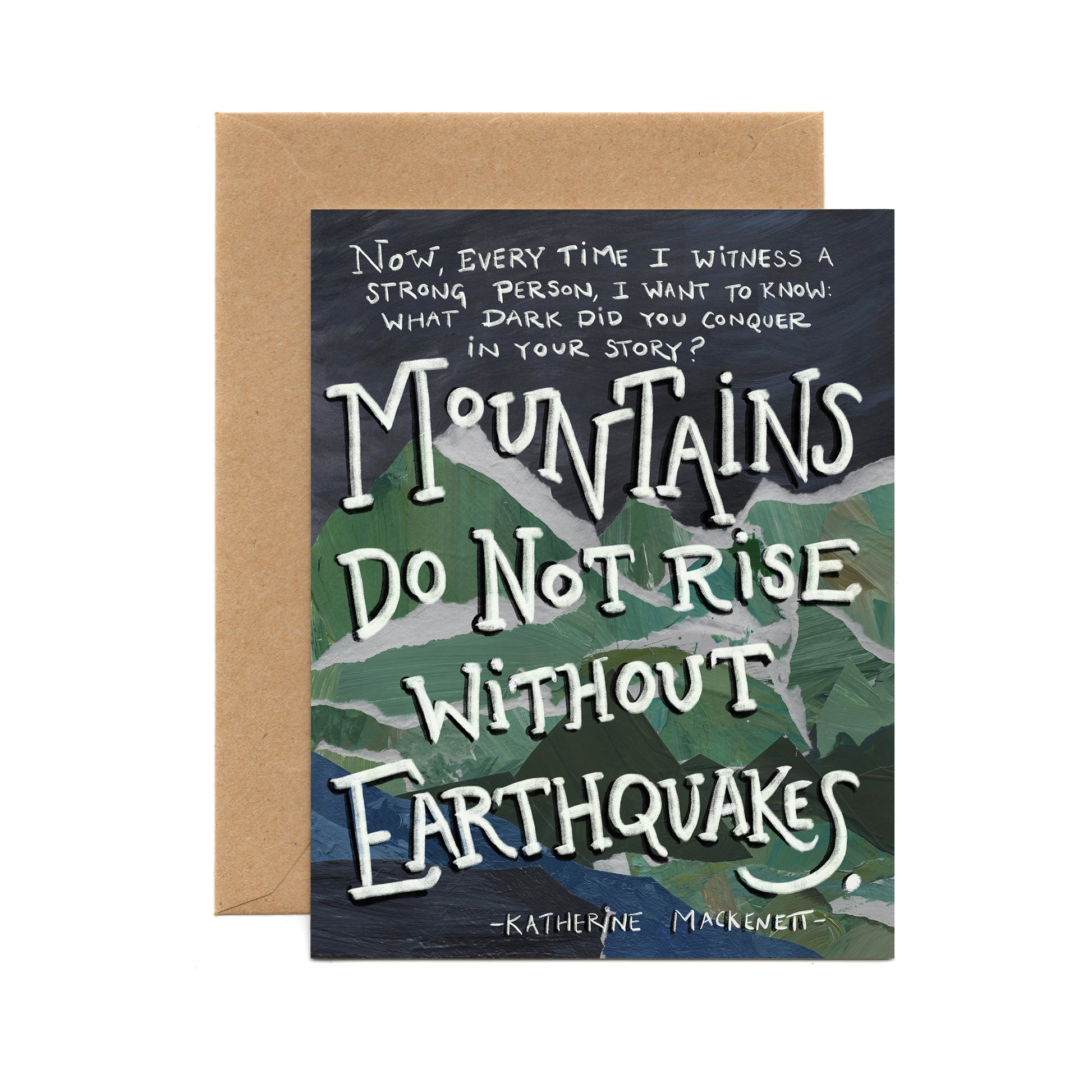 Mountains and Earthquakes (Single Card) A2 Card Tiny and Snail