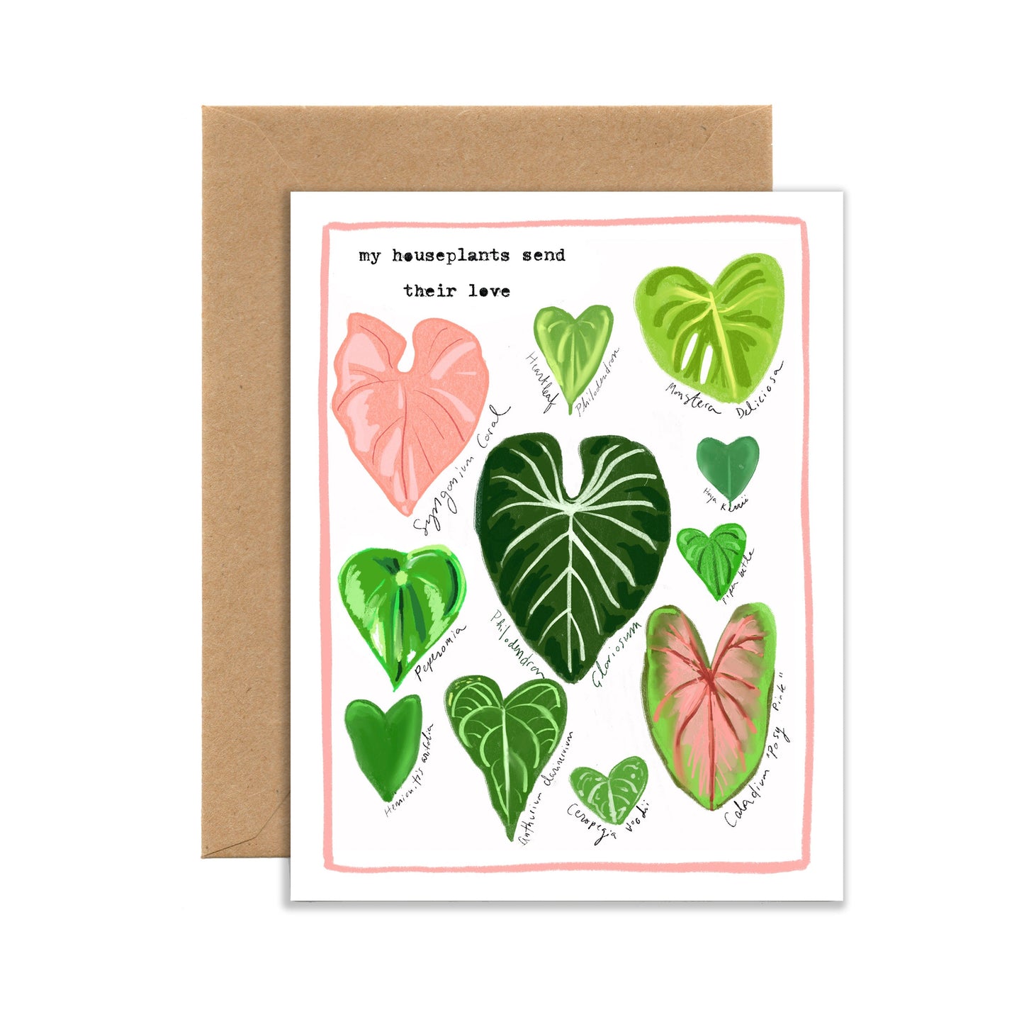 My Plants Send Their Love (Single Card) A2 Card Tiny and Snail