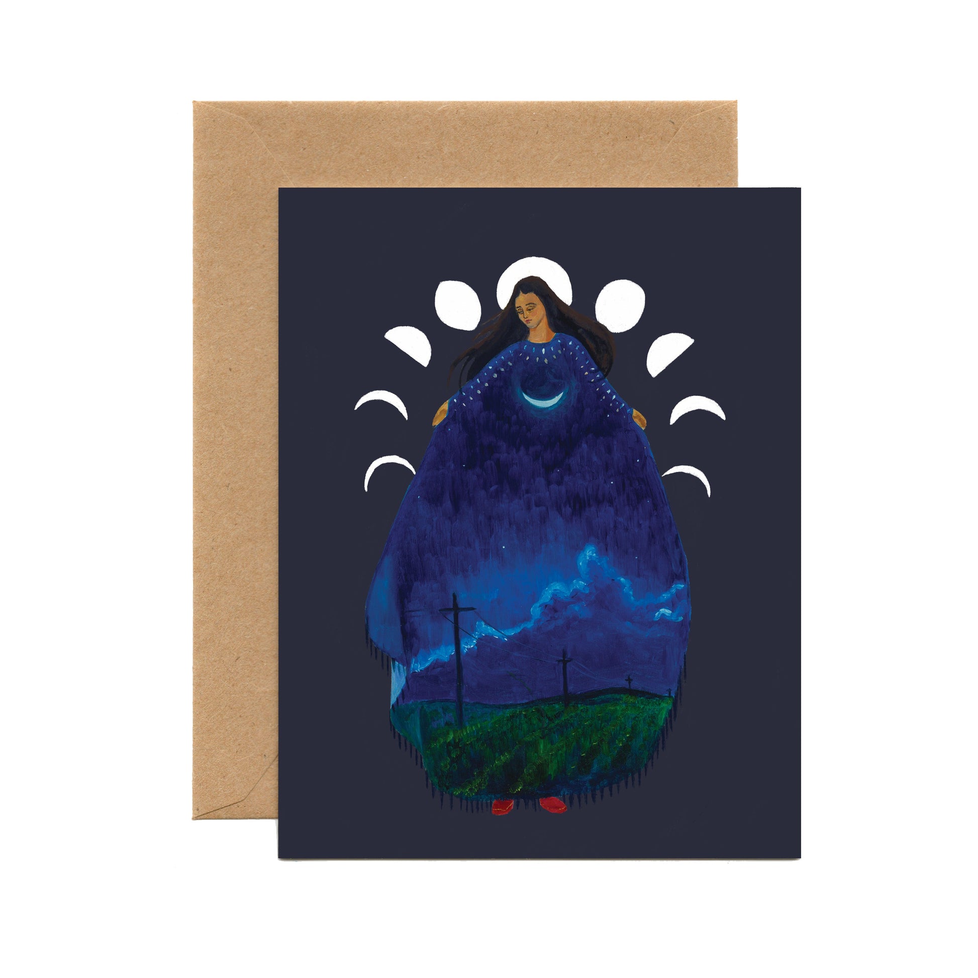 Our Lady of the Moon (Single Card) A2 Card Tiny and Snail
