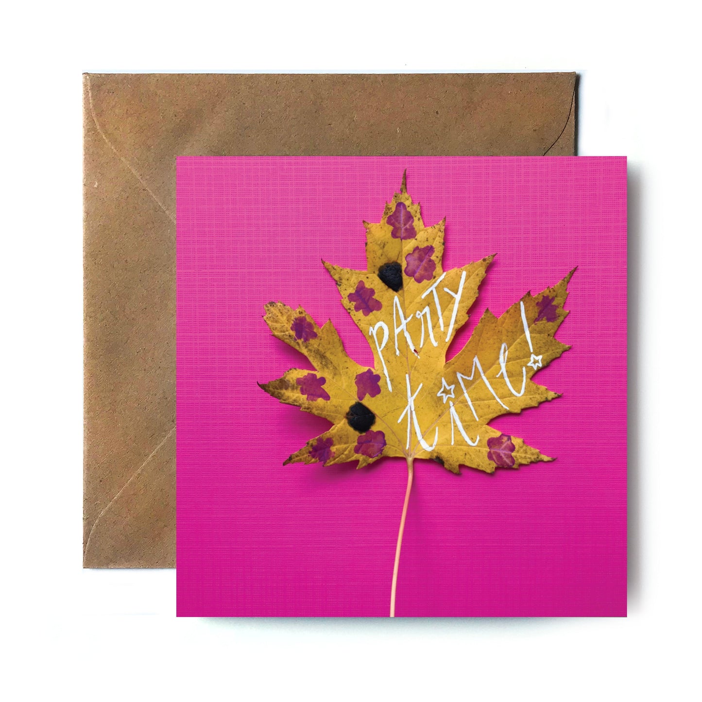 Party Time! Leaf (Single Card) square card Tiny and Snail