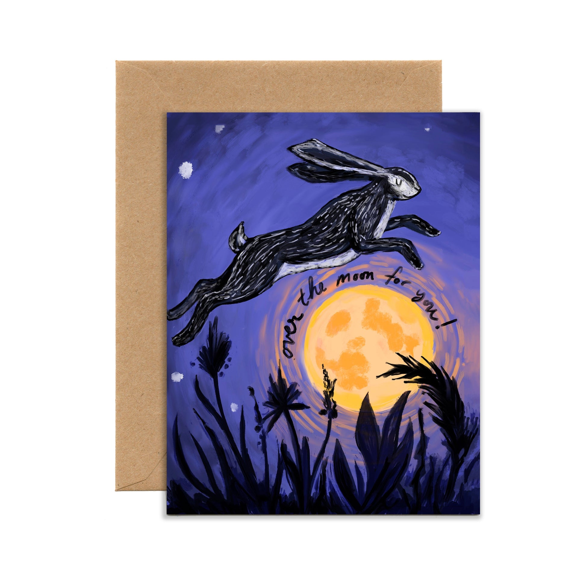 Rabbit Over the Moon (Single Card) A2 Card Tiny and Snail