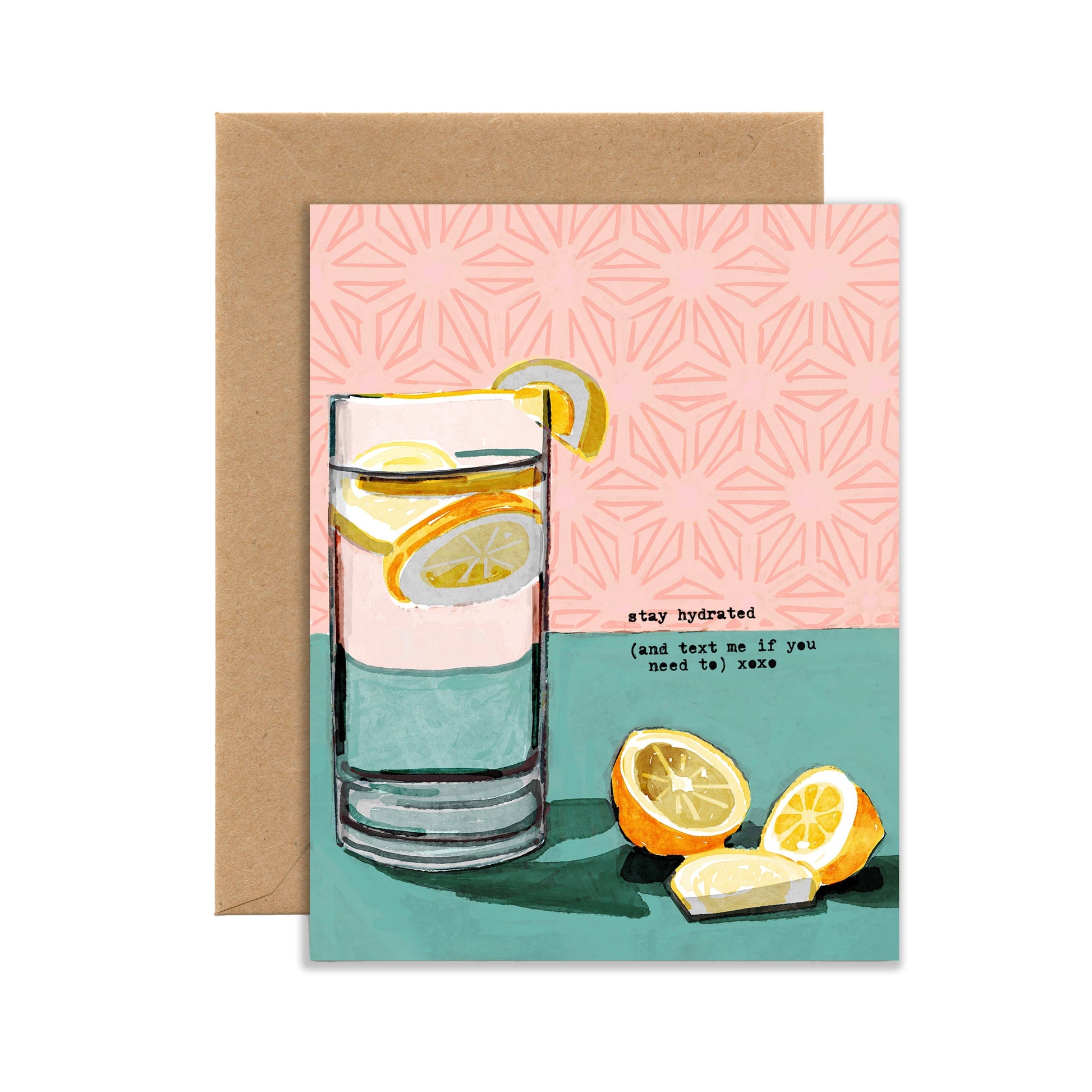 Stay Hydrated Support Card (Single Card) A2 Card Tiny and Snail