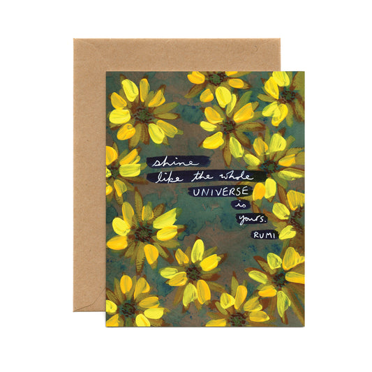 Sunflower Shine (Single Card) A2 Card Tiny and Snail