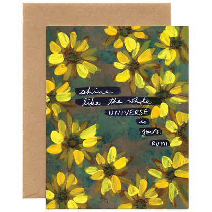 Sunflower Shine (Single Card) A2 Card Tiny and Snail